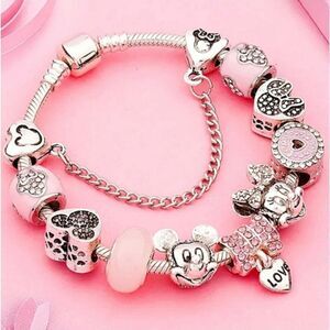 Disney Mickey & Minnie Mouse Charm Bracelet